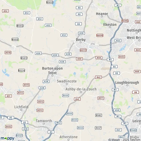 Map Stenson Fields map of Stenson Fields (DE24 3) and practical